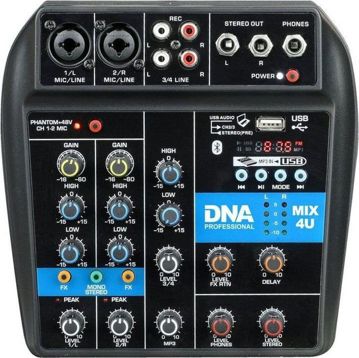 DNA MIX 4U - Mikser audio USB MP3 Bluetooth analogow