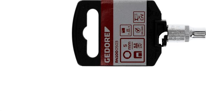 Produktbild Gedore Red red R41000503 Steckschlüsseleinsatz 1/4" 6-kant 5 mm Länge 25 mm (5 mm)