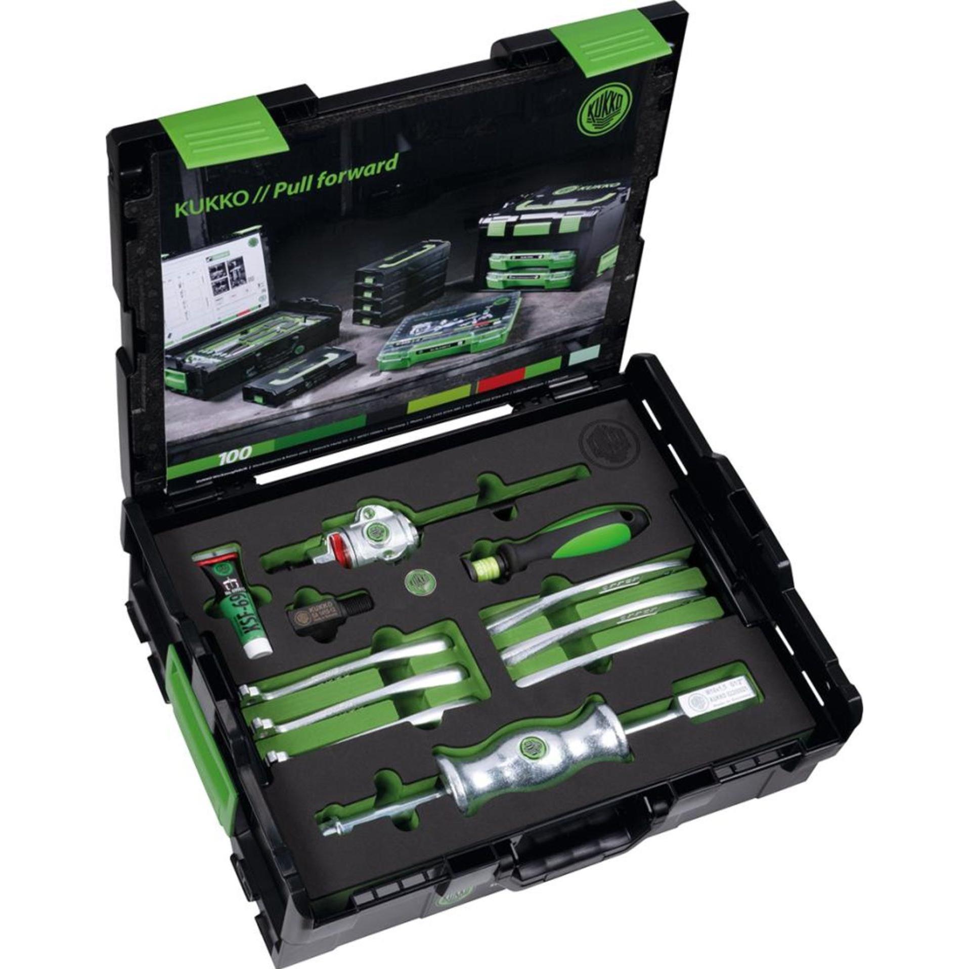 Magni, Utensili autofficina, KUKKO K-486-1-22 Set di estrattori combinati a 3 bracci con meccanismo di blocco