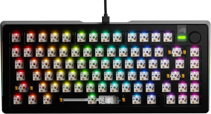 Actual product image Glorious GMMK 3 Pro 75 % custom gaming keyboard - barebone, ANSI layout, black (Barebone, Cable)