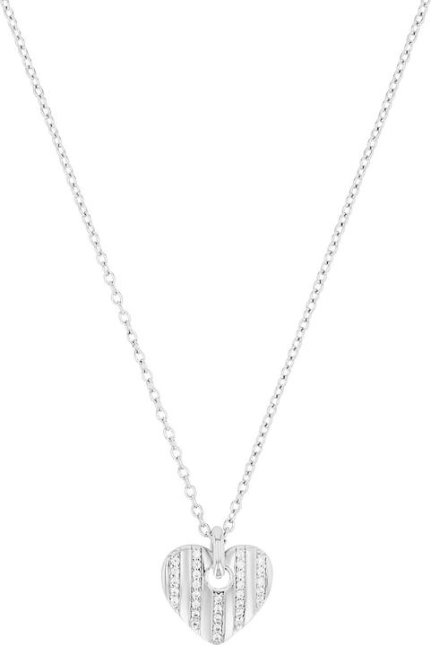 S.Oliver Halsschmuck für Damen, 925 Sterling Silber, Zirkonia synth. | Herz (Silber 925)