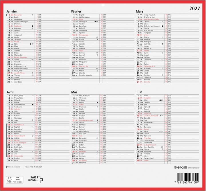 Nährwerte und Zutaten Biella Tafelkalender