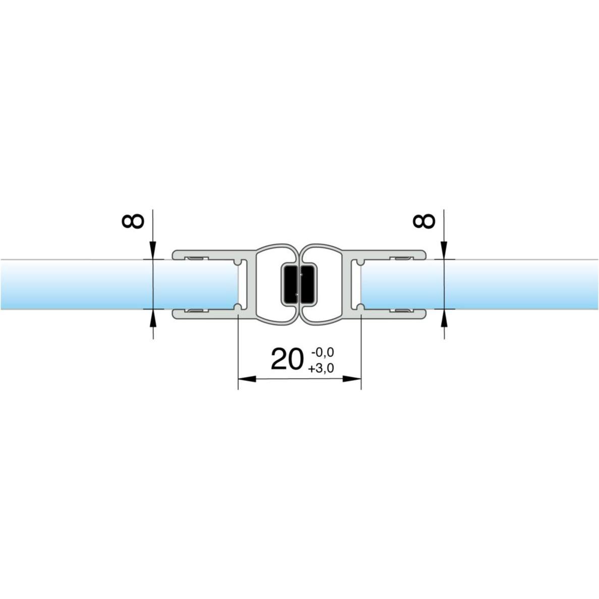 Pauli+Sohn, Türdichtung, Magnetduschtürdichtungen 180° 8850