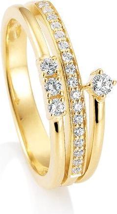 Actual product image Breuning RING - BRILL. 0,288 Ct. H/si (49, 585/14 K Gold)