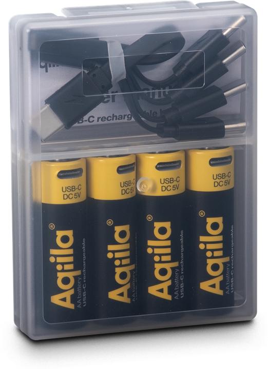Produktbild Aqiila - USB-C Wiederaufladbare Batterie - AA - 2000 mAh - 4er-Pack (4 Stk., AA, 2000 mAh)