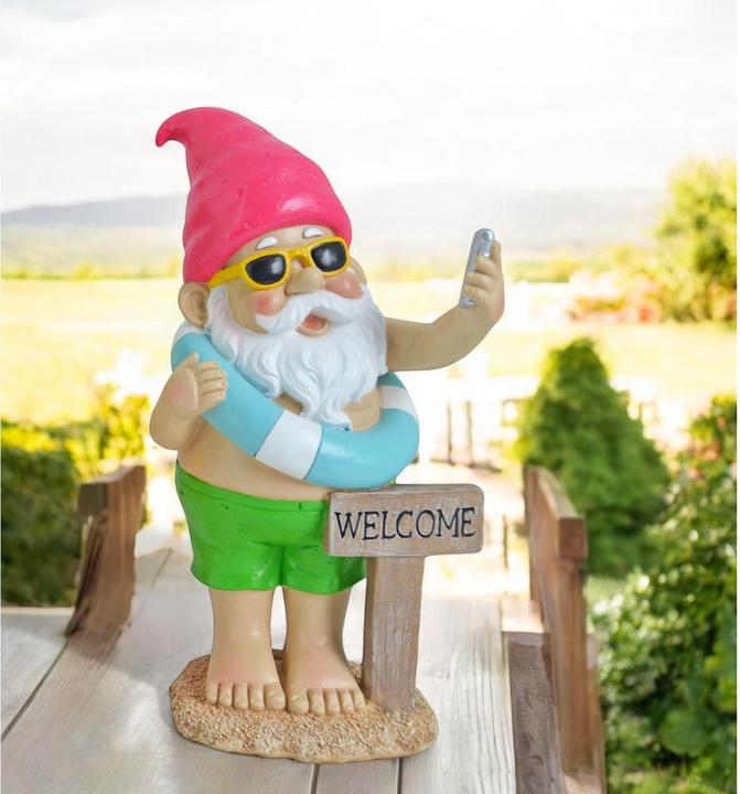 Produktbild Dameco Dekofigur Gartenzwerg Beach Welcome, Eigenschaften: Keine