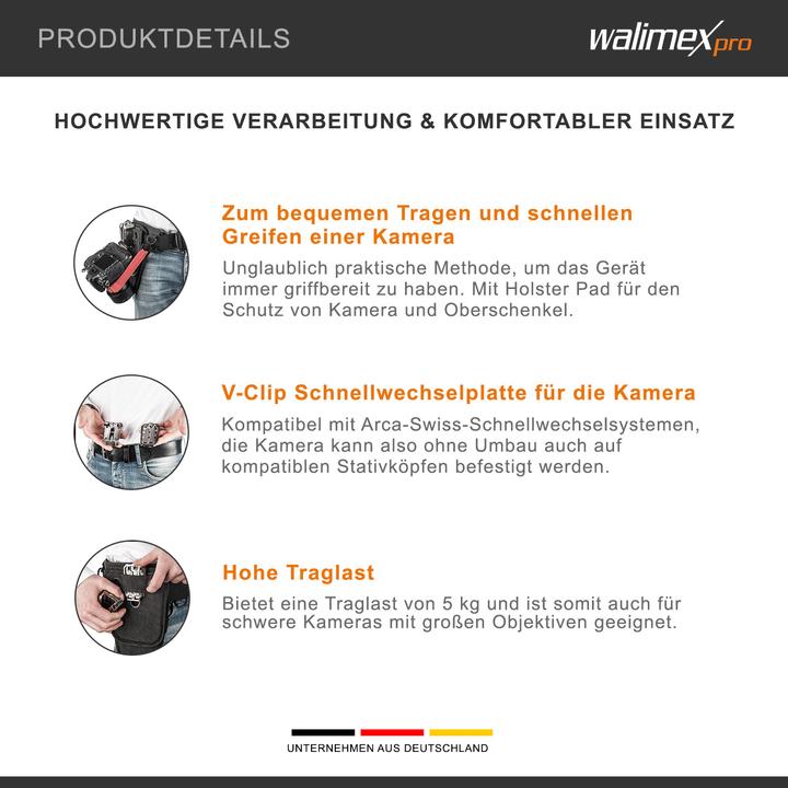 Produktbild Walimex pro Kamera Hüftgurt mit 2x V-Dock Argus (Hüftgurt)