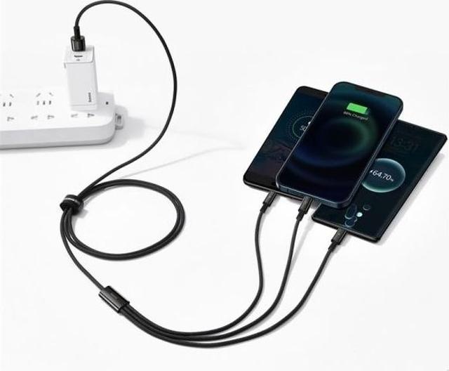 Actual product image Baseus USB A – USB C, Lightning, USB Micro B (1.50 m, USB 2.0)