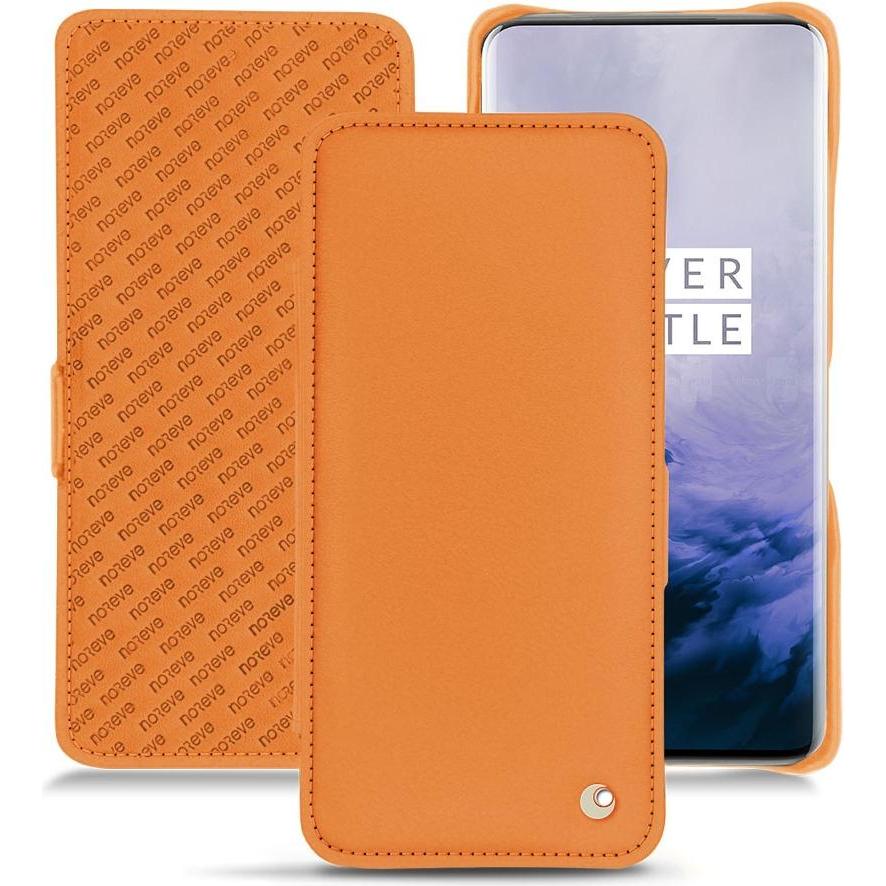 Noreve Lederschutzhülle horizontal (OnePlus 7 Pro), Smartphone Hülle, Orange