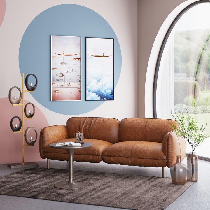 Produktbild Kare Design Sofa Calgary Smart Leder Hellbraun 228cm (2-Sitzer)