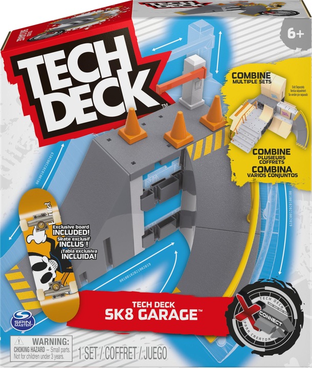 Immagine prodotto Spin Master Deck, Sk8 Garage X-Connect Park Creator, set di rampe personalizzabile e costruibile con speciali (8.27")