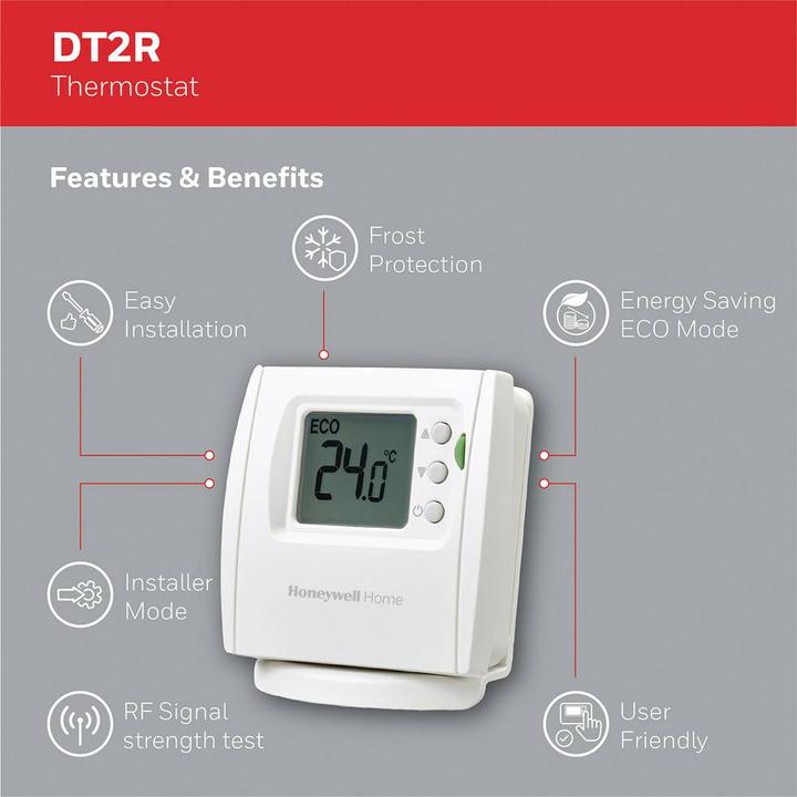Actual product image Honeywell Radio room thermostat DT2R Dig.