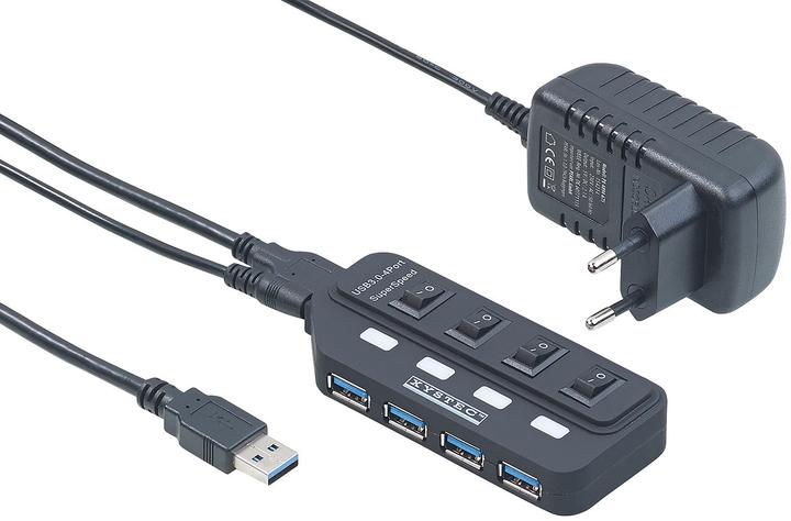 Produktbild Xystec Aktiver USB-3.0-Hub (USB-A, 4 Ports)