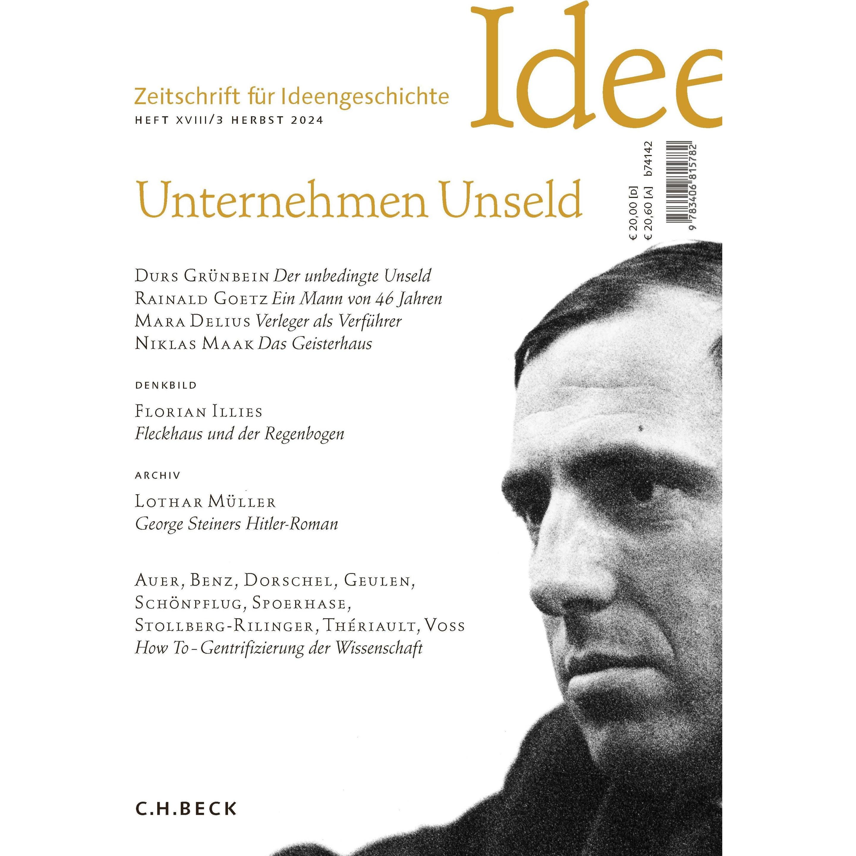 Zeitschrift für Ideengeschichte Heft XVIII/3 Herbst 2024, Fachbücher von Stephan Schlak, Jan Bürger