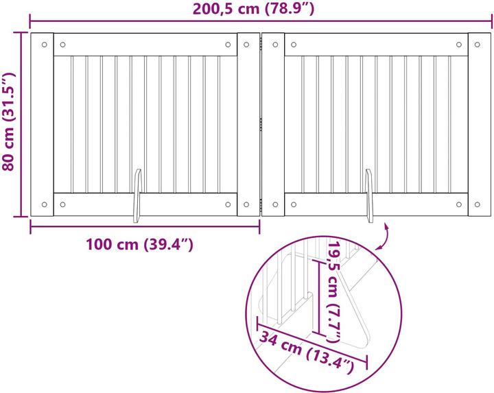 Produktbild vidaXL Haustierbefestigung (Hundezwinger)