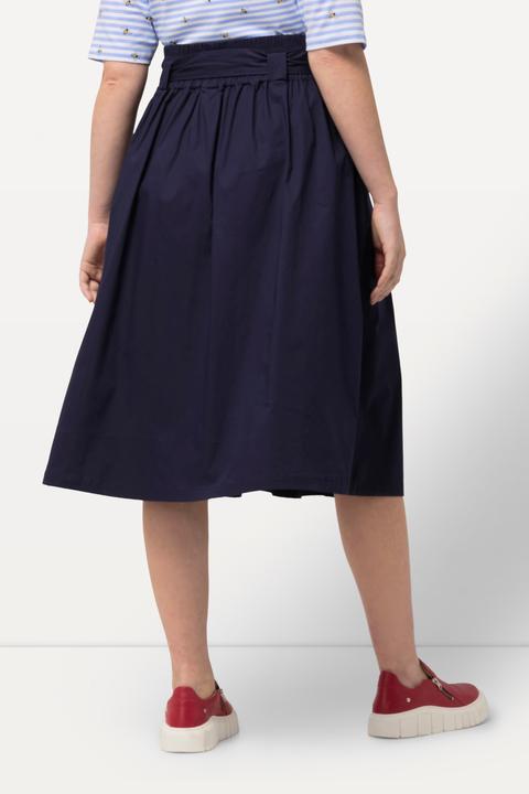 Image du produit Ulla Popken Jupe plissée avec taille confortable à cordon, ligne A (48)
