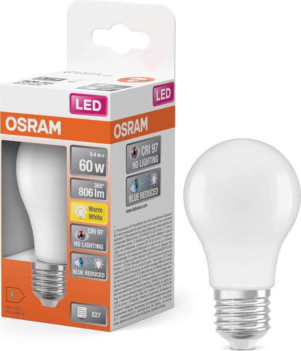 Immagine prodotto Osram Lampade Classiche A LED Smerigliate (E27, 9.40 W, 806 lm, 1 x, F)