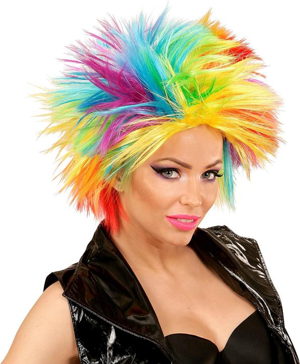 Produktbild Widmann Regenbogenfarbige Punk Perücke