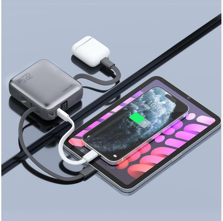 Produktbild 4smarts Powerbank Pocket Dual Cord (10000 mAh, 22.50 W, 38.50 Wh)