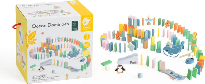 Produktbild Classic World Domino-Ozean aus Holz, 100 Stück.