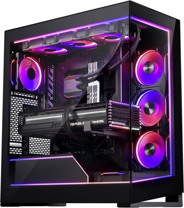 Produktbild Phanteks NV5 Premium DRGB Kit + Power-Hub, 3x für Aussenrahmen, 1x Mainboard Kabel-Cover - schwarz