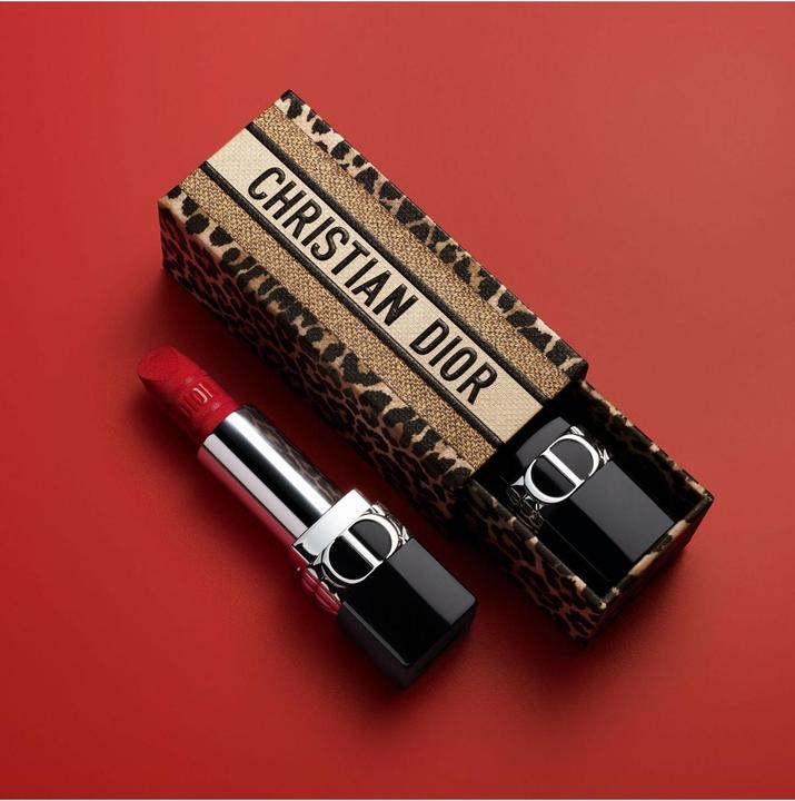 Actual product image Dior Velvet Finish Refillable Lipstick (999 Velvet Finish)