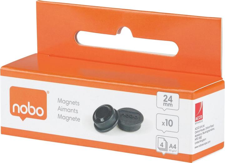 Immagine prodotto Nobo Magnete rotondo 24mm 1915291 nero 10 pezzi (10 x)