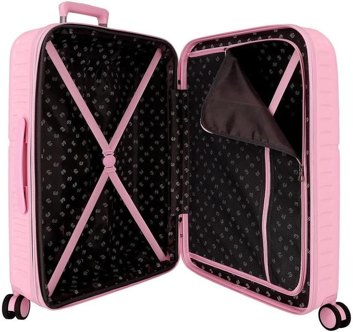 Actual product image Pepe Jeans Light Pink Suitcase Set with Wheels and TSA Lock