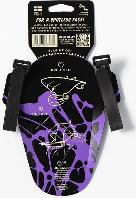 Actual product image Ass Savers MFM-1 Mudder Mini - Squid (Front mudguard)