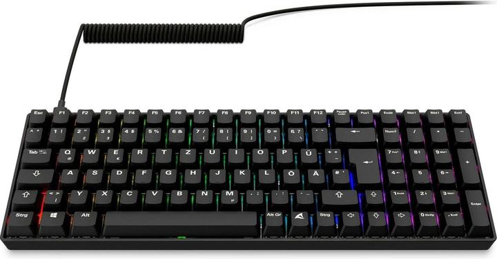 Actual product image Sharkoon SGK50 S2 PBT bk Gateron GPRO Yellow EN (DE, Cable, Wireless)