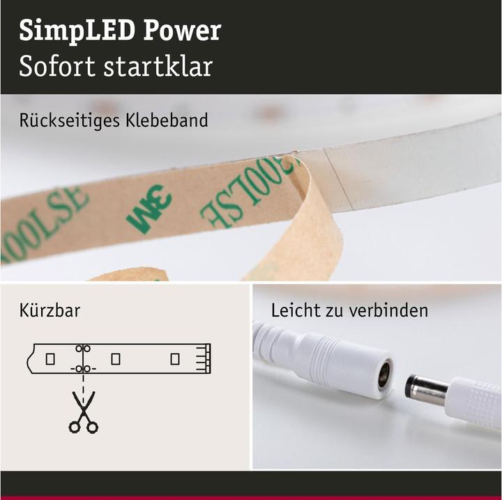 Produktbild Paulmann SimpLED Power Stripe Set (Warmweiss, 300 cm, Indoor)