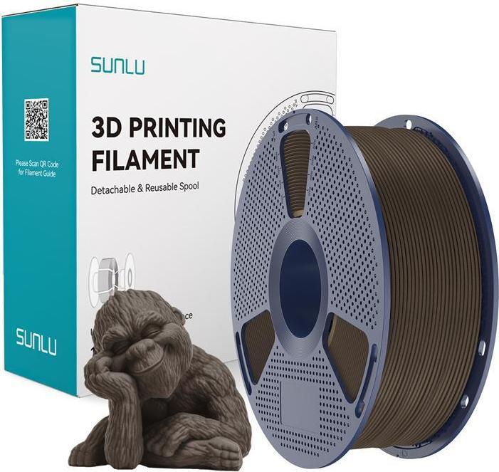 Actual product image Sunlu Sunlu-Holzfilament (Walnuss) (PLA, 1.75 mm, 1000 g)