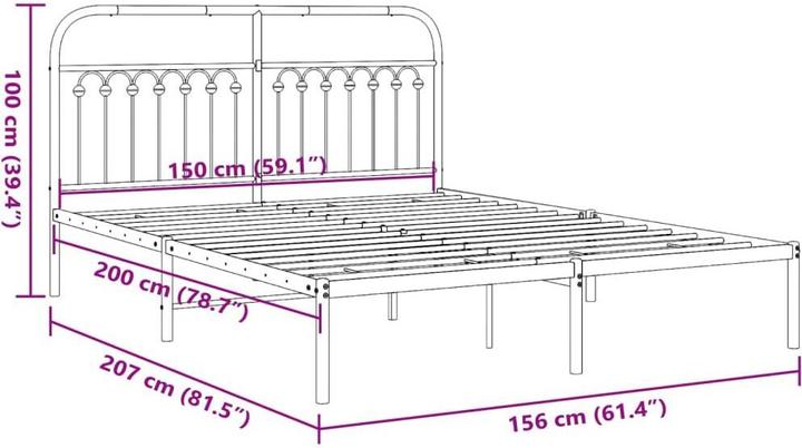 Actual product image vidaXL Bettgestell (150 x 200 cm)
