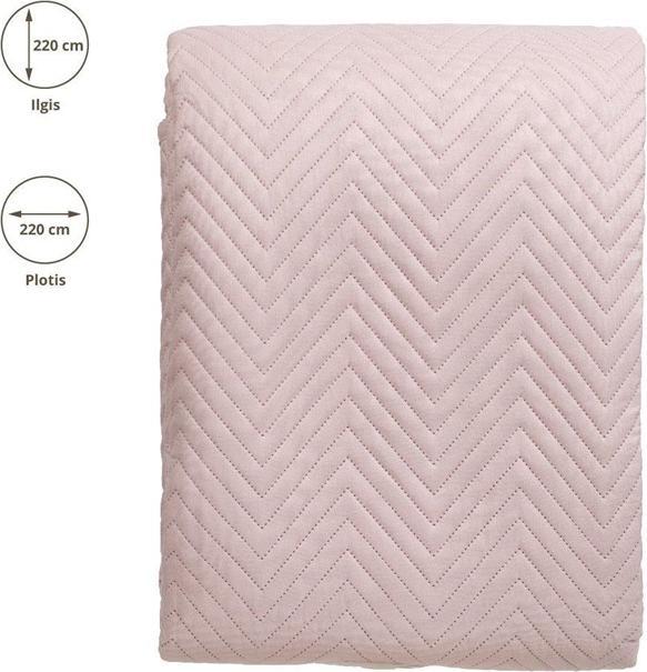 Produktbild Domoletti BEDSPREAD MICRO 220X220 CM HERRING PINK (220 x 220 cm)