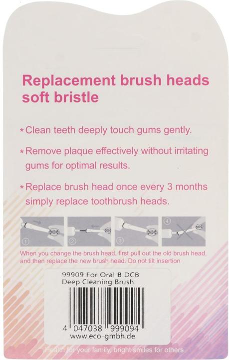 Actual product image AccuCell Toothbrush head Deep Cleaning Brush for Oral-B electric toothbrushes, 4 pieces (4 x)