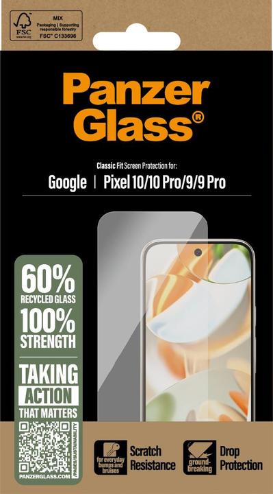 Image du produit PanzerGlass Screen Protector (1 pcs, Google Pixel 10, Google Pixel 10 Pro, Google Pixel 9)