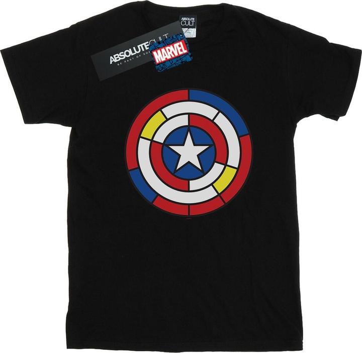Produktbild Captain America Stained Glass Shield TShirt (5XL)