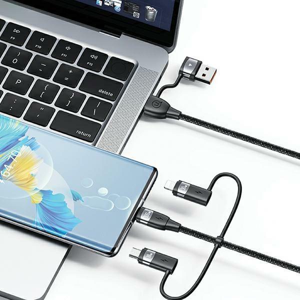Image du produit Usams US-SJ645 U85 PD100W A+C to C+L+M 6in1 Fast Charging Cable 1.2m (1.20 m, USB 3.2 Gen 1)