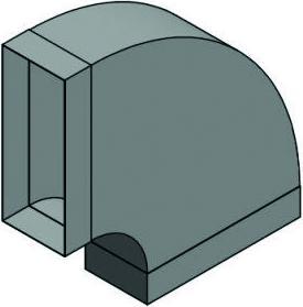 Immagine prodotto Hastrag Gomito 45/90° per canale piatto