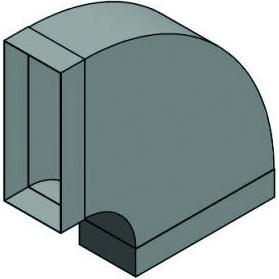 Thumbnail - Hastrag, Belüftungssystem, Bogen 45/90° für Flachkanal