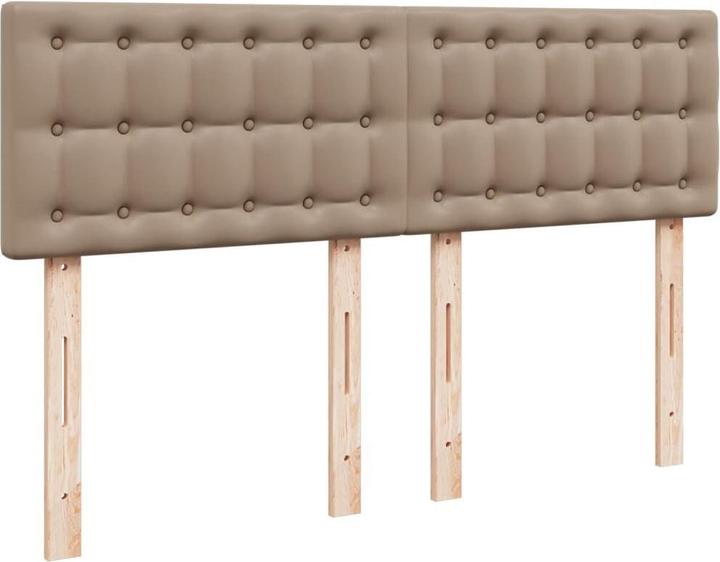 Actual product image vidaXL Boxspringbett Polsterbett Bett Doppelbett Matratze 140x190cm Kunstleder (140 x 190 cm)