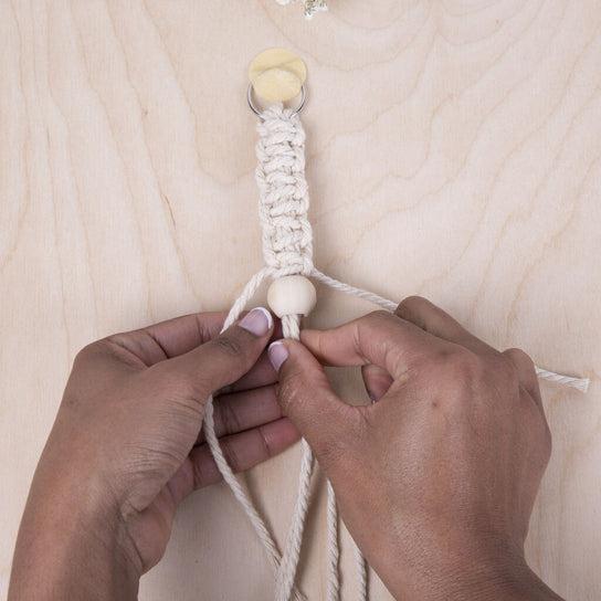 Actual product image Kikkerland Crafters Macrame Keychain Kit
