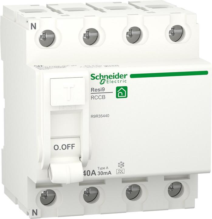 Immagine prodotto Schneider Electric Interruttore differenziale, Resi9, 4P, 40 A, 30 mA, tipo A