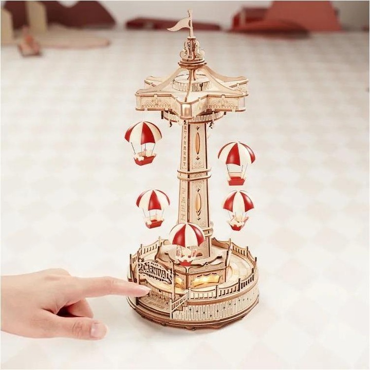 Produktbild Rokr Fallschirm-Turm - 3D Holzbausatz (elektrisch)