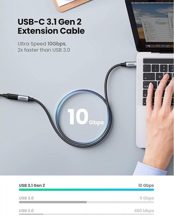 Actual product image Ugreen USB C – USB C (1 m, USB 3.1)