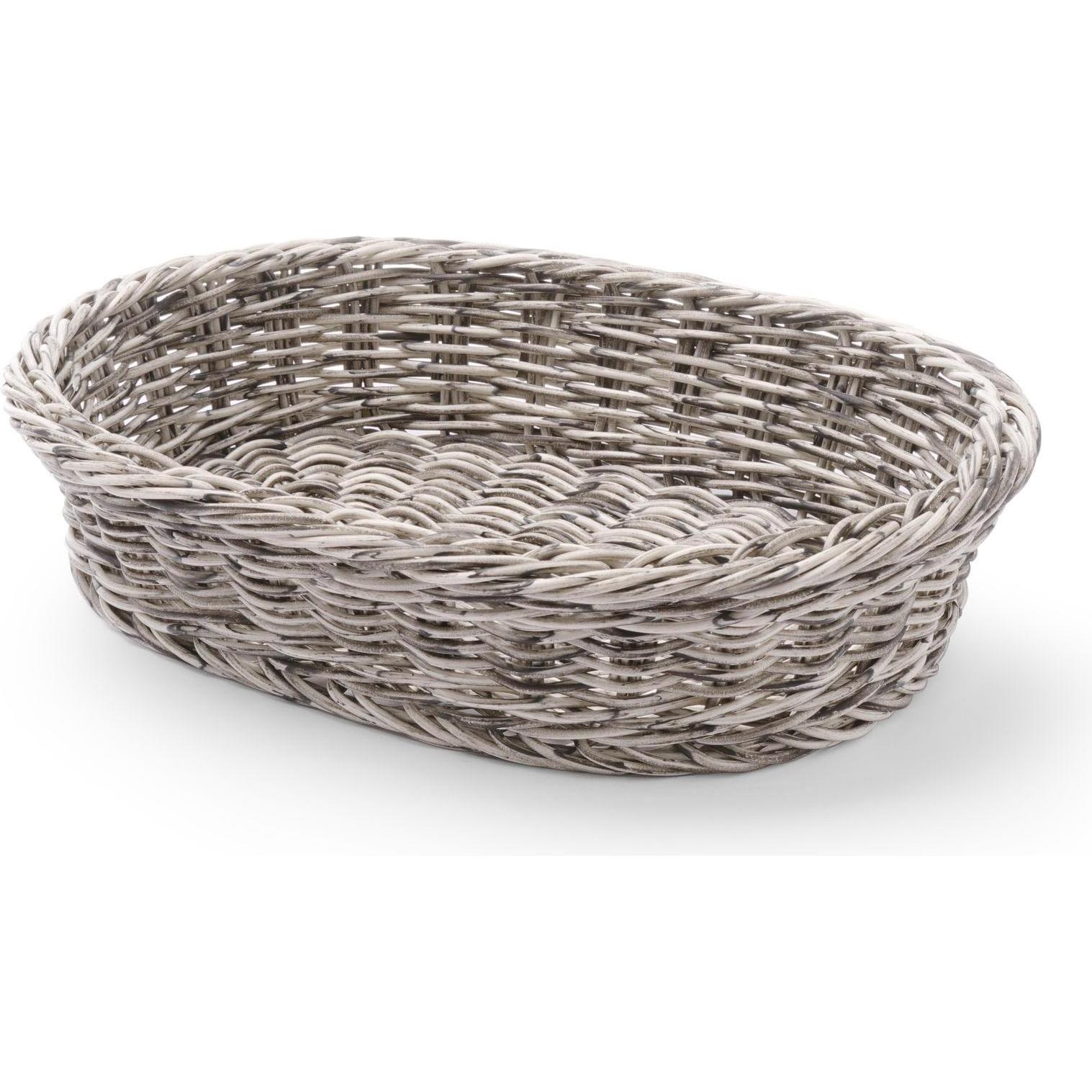 Hendi Brotkorb, oval,, Hellgrau, 320x230x(H)70mm, Brotaufbewahrung, Grau