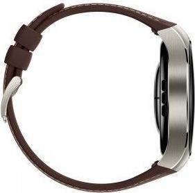Image du produit Huawei Montres intelligentes Watch 5 (46mm), bracelet classique en Fluorelastomère marron, corps en métal, (46 mm)