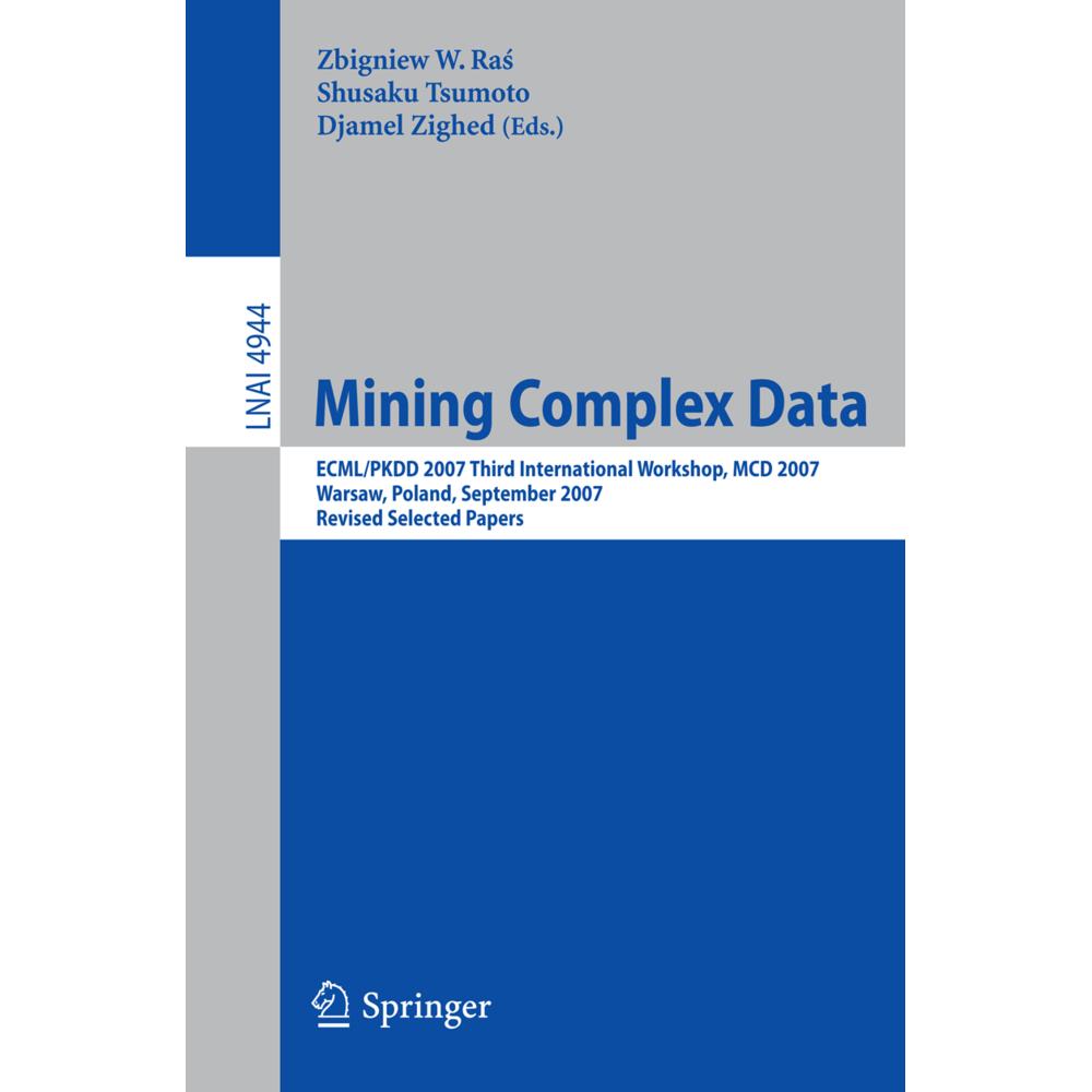 Mining Complex Data, Fachbücher von Djamel A. Zighed, Shusaku Tsumoto, Zbigniew W. Ras
