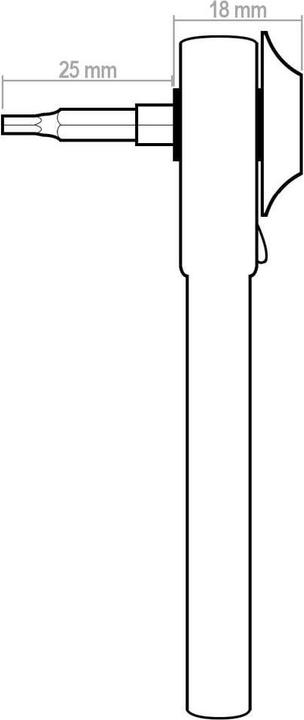 Actual product image Donau Alu Ratchet For Mini Bits (5/32")