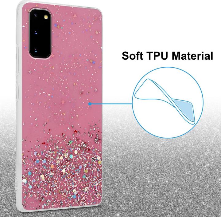 Actual product image Cadorabo TPU cover sparkling glitter (Samsung Galaxy S20)
